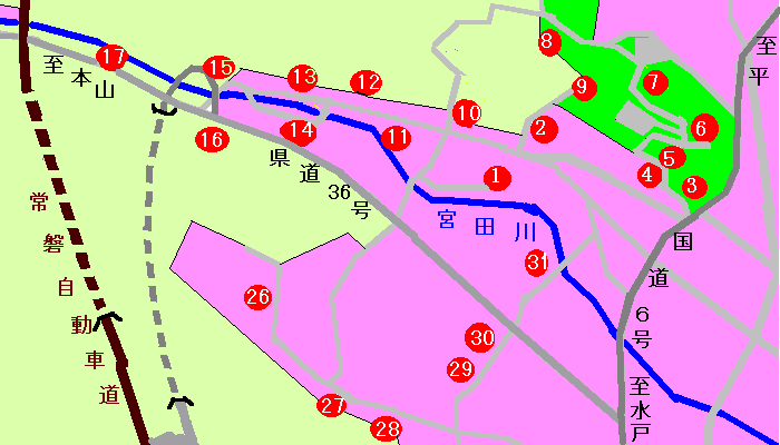 仲町学区地図(東側)